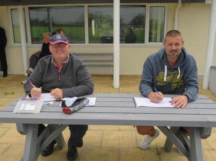 Scorers Rob Benjamin and Graham Keen Scorers Rob Benjamin and Graham Keen